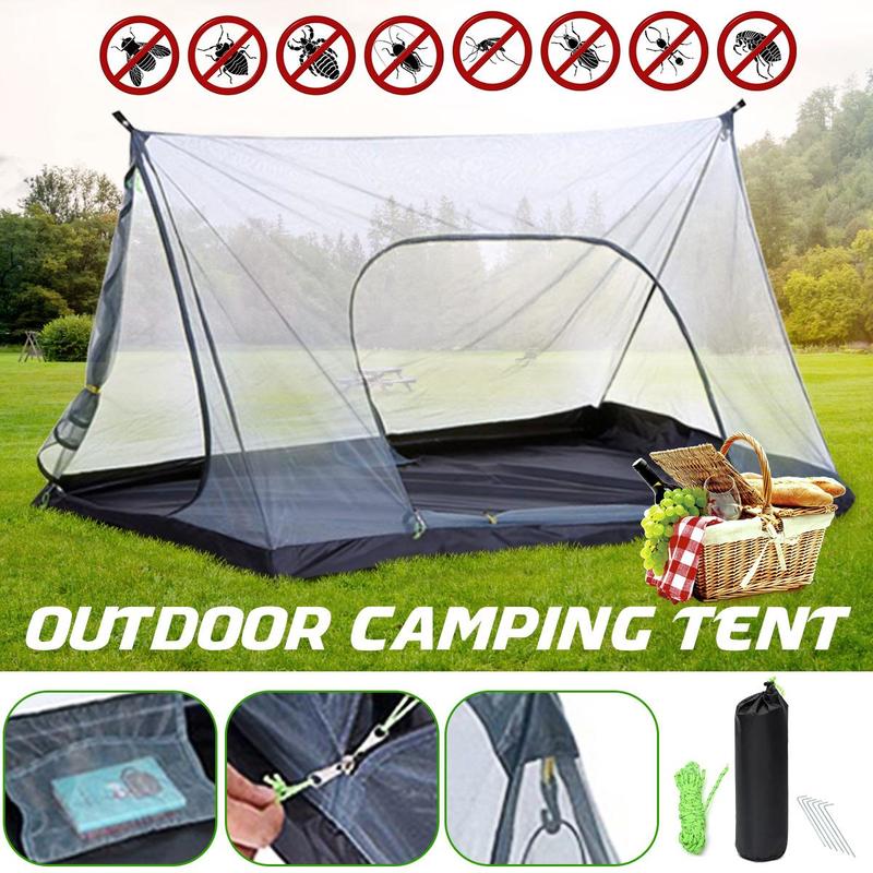 Cheap Goat Tents New Camping Mosquito Net Tent with Bottom Single Door Outdoor Camping Rest Tent Keep Insect Away Backpacking Bed Travel Any Pole   